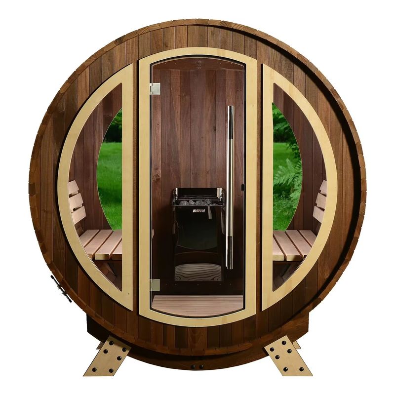 Matériau principal Bois massif 2025 Sauna carré de luxe Sauna à vapeur en bois finlandais à l'extérieur Sauna à vapeur en bois sec pour 6 personnes