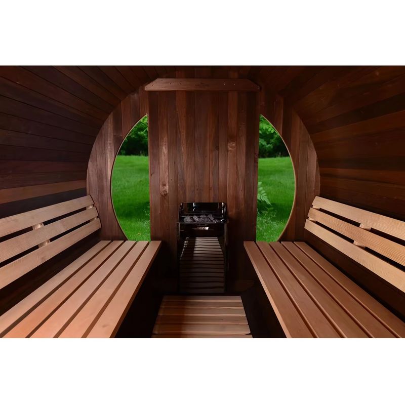 Matériau principal Bois massif 2025 Sauna carré de luxe Sauna à vapeur en bois finlandais à l'extérieur Sauna à vapeur en bois sec pour 6 personnes