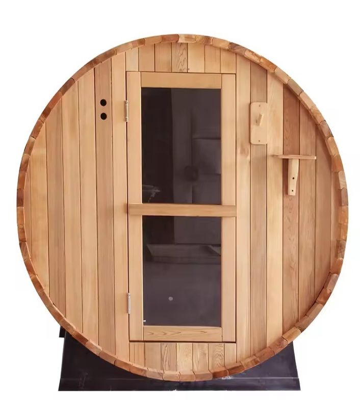 Sauna sèche en cèdre rouge 2025 pour 2 à 6 personnes, fonction vapeur sèche, type bois massif, extérieur, facile à assembler, expérience de sauna relaxante