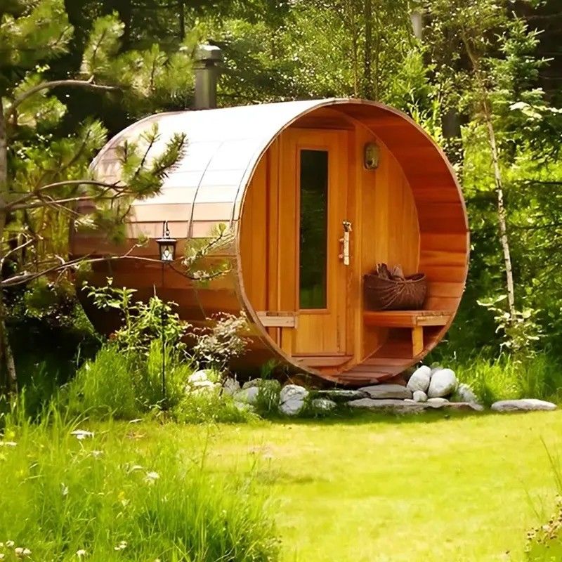 Sauna à vapeur extérieure 6 personnes en bois massif de cèdre rouge canadien 2025 : L'expérience sauna ultime de YSE