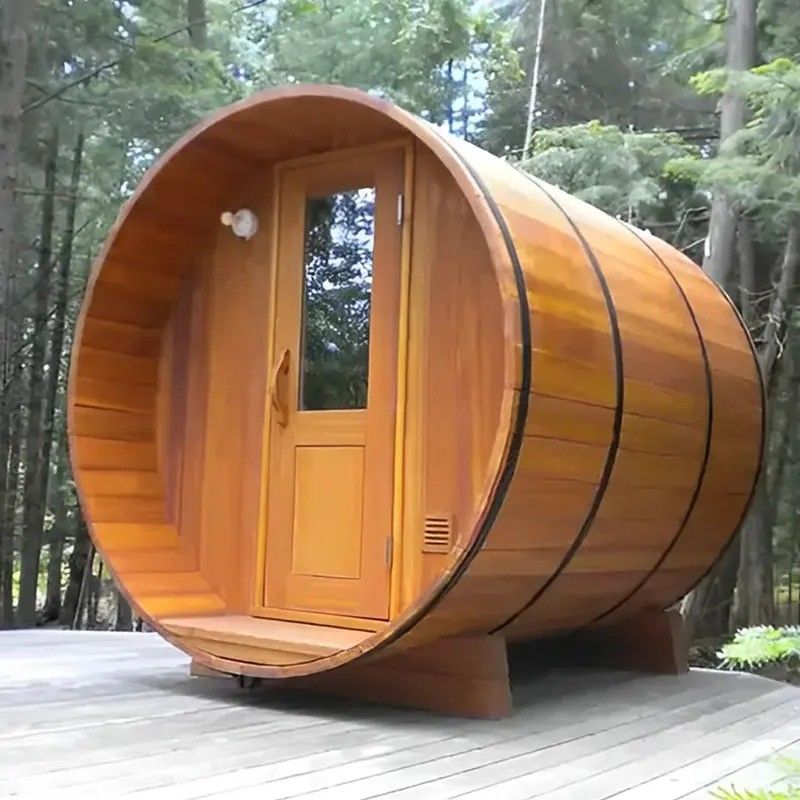 Sauna à vapeur extérieure 6 personnes en bois massif de cèdre rouge canadien 2025 : L'expérience sauna ultime de YSE