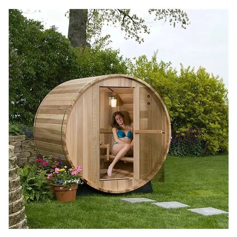 2025 Sauna traditionnelle canadienne en pruche/cèdre YSE, sauna tonneau pour une expérience de sanctuaire de sauna traditionnel