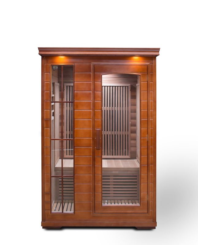 Sauna familiale Far Khan avec panneau de commande double ordinateur et sauna infrarouge en bois