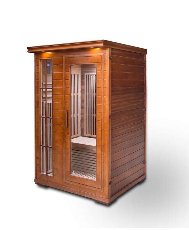 Sauna familiale Far Khan avec panneau de commande double ordinateur et sauna infrarouge en bois