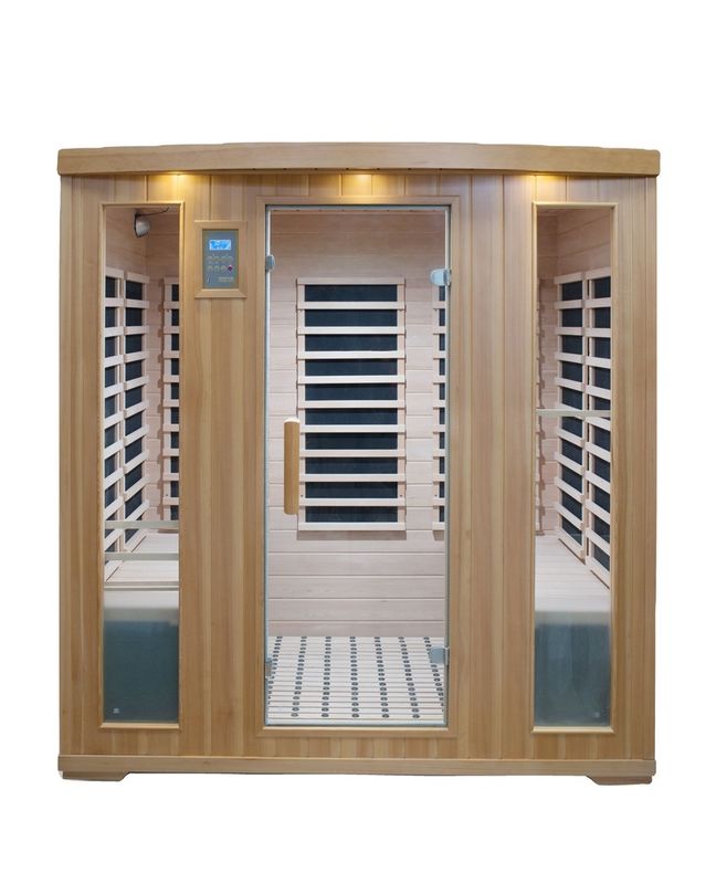 Sauna en bois de haute qualité salle de bain à vapeur infrarouge inclus 2021 Par le panneau de commande de l'ordinateur sécheuse à vapeur salle de douche à vapeur vente chaude