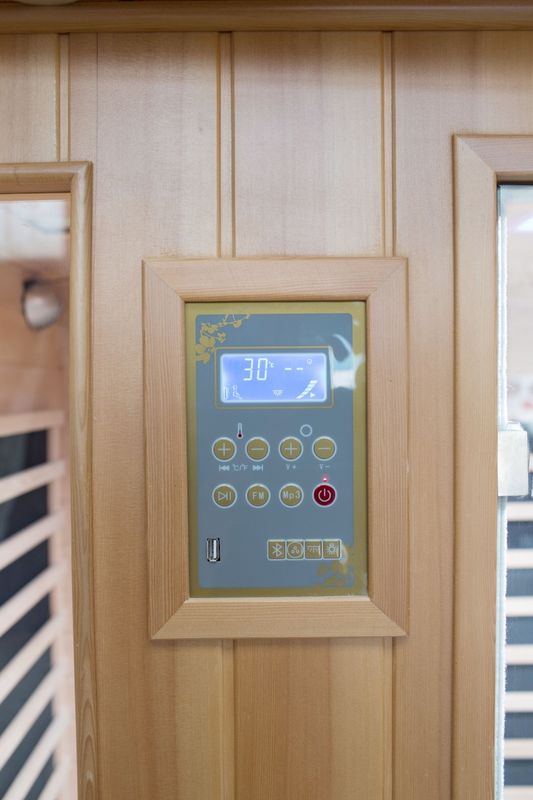 Sauna en bois de haute qualité salle de bain à vapeur infrarouge inclus 2021 Par le panneau de commande de l'ordinateur sécheuse à vapeur salle de douche à vapeur vente chaude