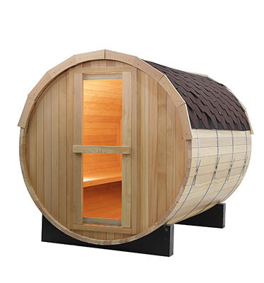 2021 Vente à chaud Sauna en bois massif à bosse Sauna à vapeur saturée Sauna populaire à l'extérieur Ordinateur Eco Sauna Baril Sauna à vapeur traditionnel saturé Salle de sauna/Cedar rouge