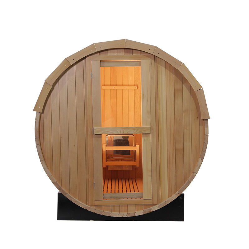 2021 Vente à chaud Sauna en bois massif à bosse Sauna à vapeur saturée Sauna populaire à l'extérieur Ordinateur Eco Sauna Baril Sauna à vapeur traditionnel saturé Salle de sauna/Cedar rouge
