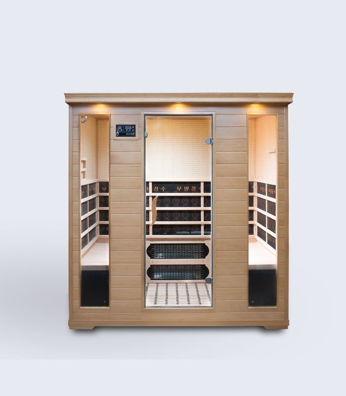 Panneau de commande d'ordinateur de sauna en hemlock de haute qualité Salle de vapeur Sauna traditionnel et durable Sauna Entrepôt de vapeur