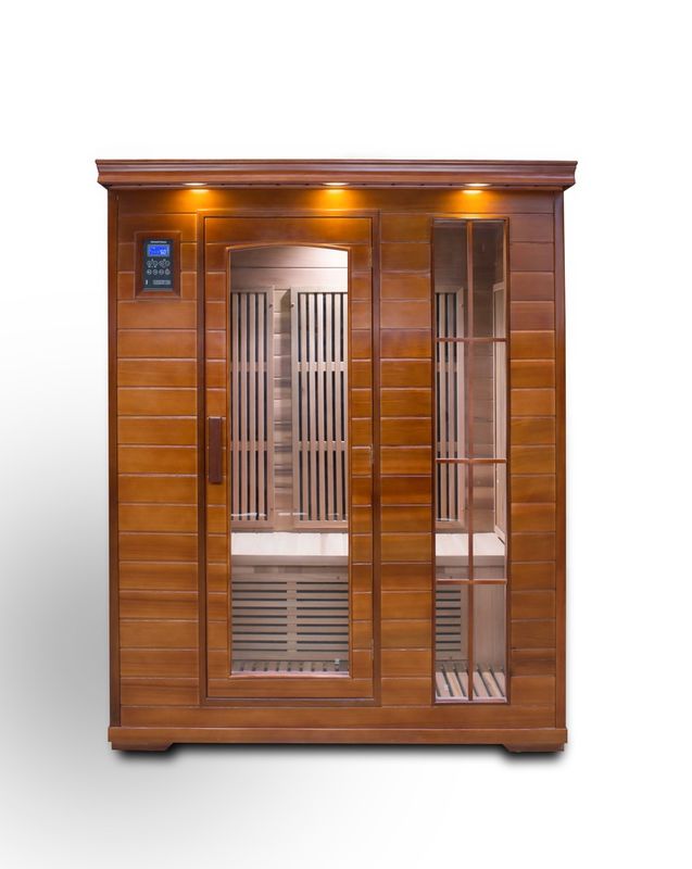 Cabine de sauna à infrarouges doubles pour salle de vapeur informatique, panneau de contrôle de la transpiration pour la détoxification complète du corps