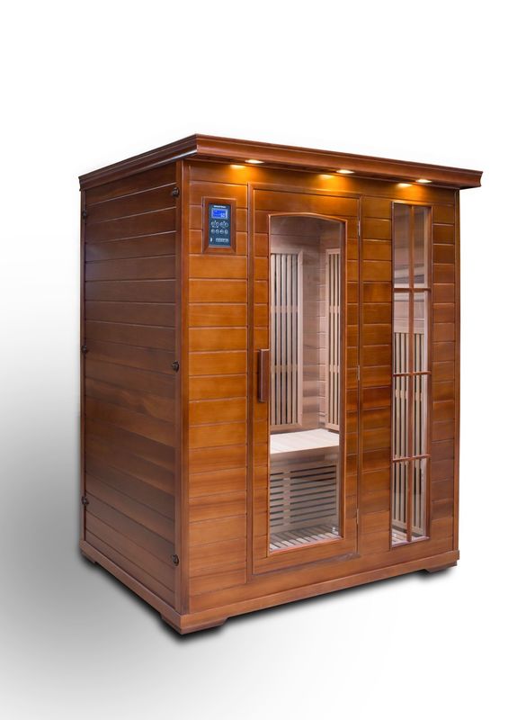 Cabine de sauna à infrarouges doubles pour salle de vapeur informatique, panneau de contrôle de la transpiration pour la détoxification complète du corps