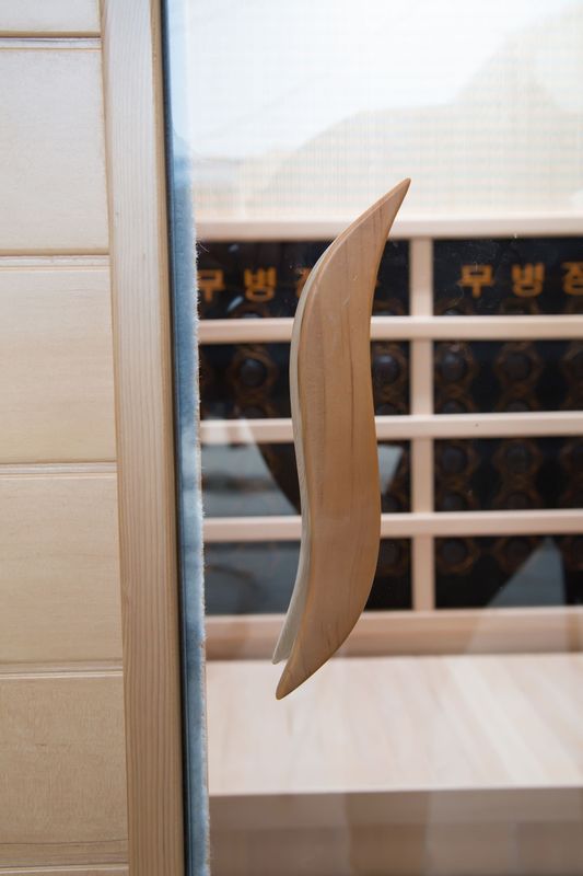 Sauna infrarouge en bois massif pour salle de bain, cabine de sauna à transpiration détox, panneau de commande informatique de haute qualité, usage domestique