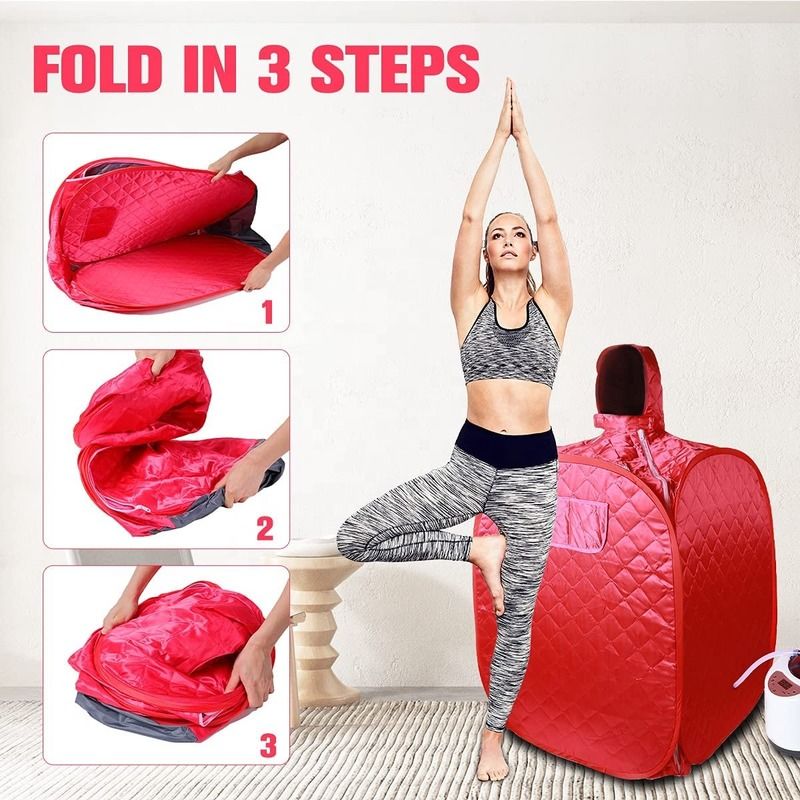 Sauna personnelle portable moderne avec vapeur pour sauna à domicile pratique, chaise de sauna pliable, machine, tente, sauna, installation facile