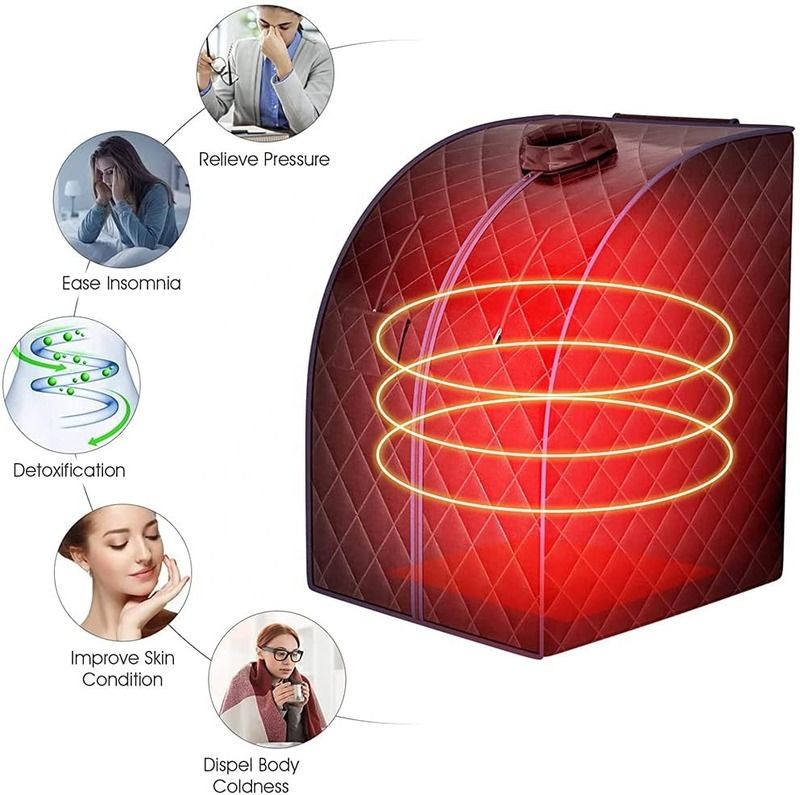 Sauna portable, contrôle informatique, sauna à vapeur personnelle pour la détente à domicile, sauna sûre, tente de spa avec chaise télécommandée, chronomètre pliable