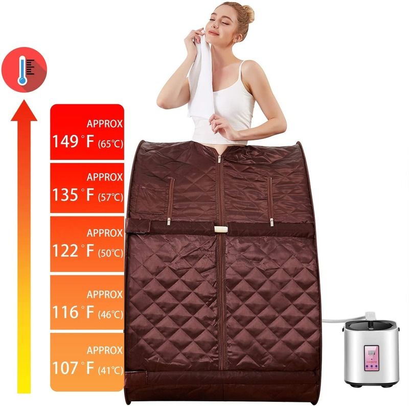 Sauna portable personnelle à l'intérieur, tente de spa, panneau de commande informatique, panneau de commande informatique, télécommande à vapeur, sauna pour une personne, détox thérapeutique