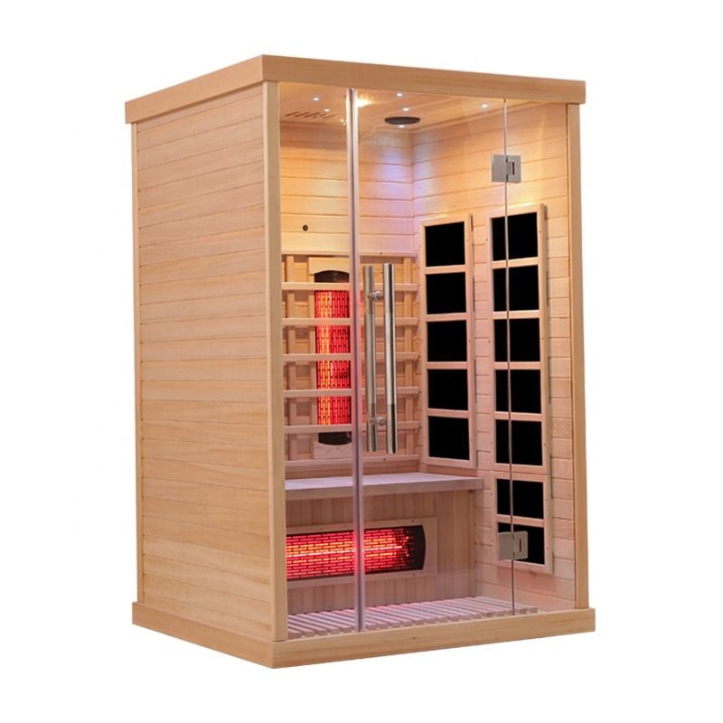 Traditionnel Sauna en bois bon marché Salle de sauna infrarouge extérieur en bois infrarouge 2 personnes Traditionnel haute heure 2 personnes