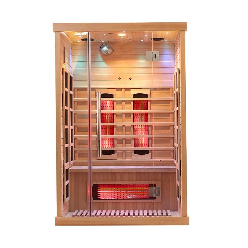 Traditionnel Sauna en bois bon marché Salle de sauna infrarouge extérieur en bois infrarouge 2 personnes Traditionnel haute heure 2 personnes