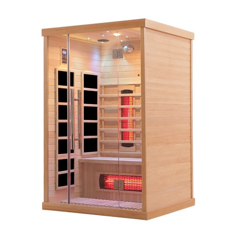 Traditionnel Sauna en bois bon marché Salle de sauna infrarouge extérieur en bois infrarouge 2 personnes Traditionnel haute heure 2 personnes