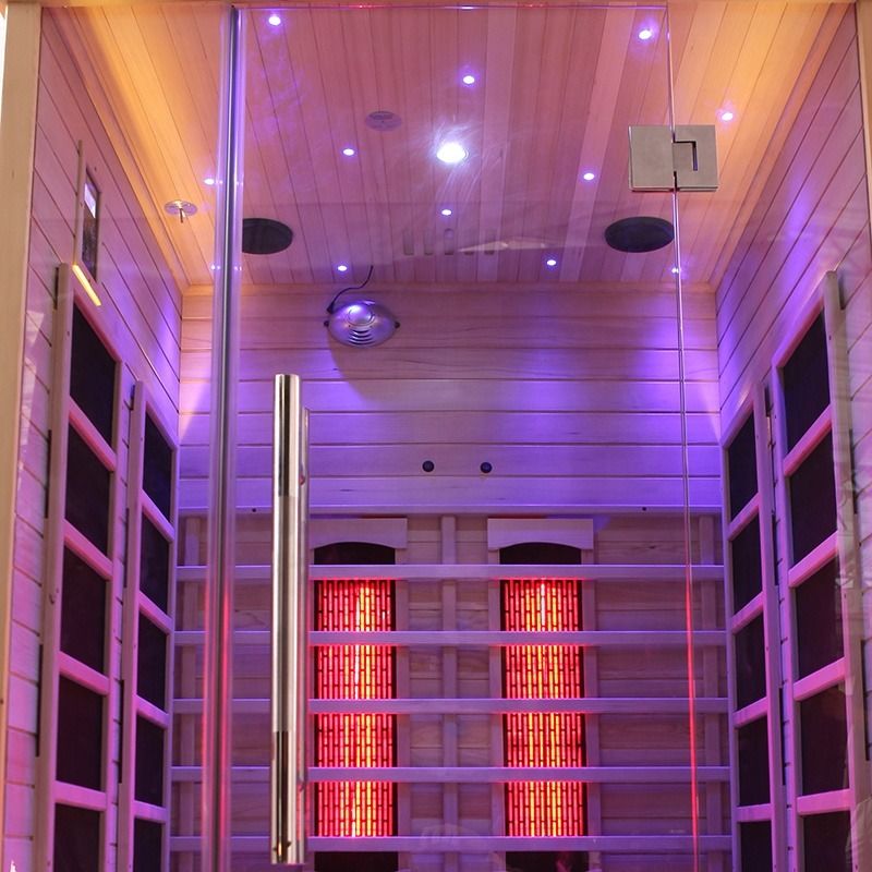 Traditionnel Sauna en bois bon marché Salle de sauna infrarouge extérieur en bois infrarouge 2 personnes Traditionnel haute heure 2 personnes