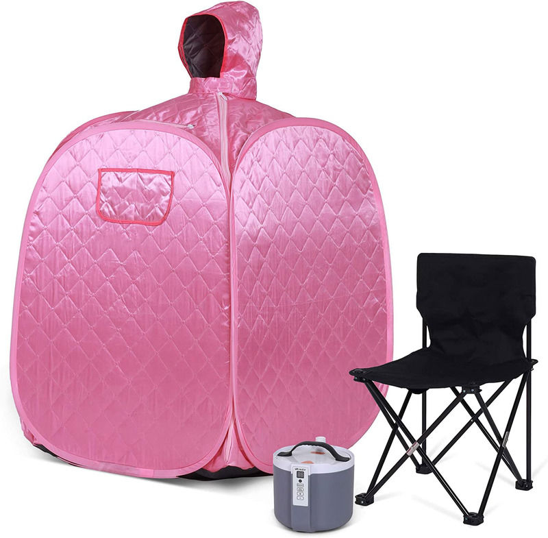 Sauna personnelle portable Lady Pink pour femmes européennes préférées, panneau de commande informatique domestique pour la détoxification, sauna corps entier avec chaise
