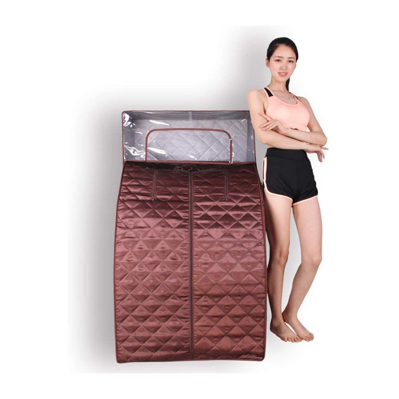 Ensemble de sauna vapeur moderne avec générateur de vapeur, une personne, télécommande, boîte chauffante pour la maison, avec couverture pour la tête et chaise, pour la perte de poids