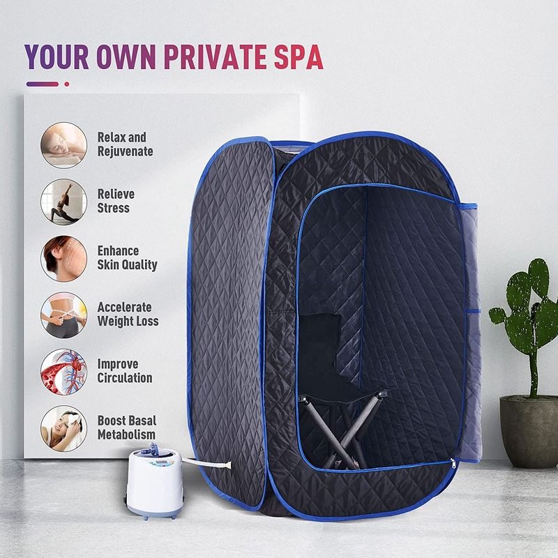Sauna portable moderne pour bureau à domicile et voyage Sauna domestique pour spa sec et sauna vapeur avec télécommande Tente vapeur