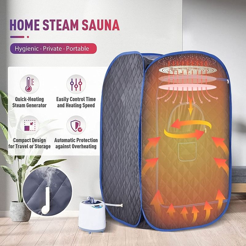 Sauna portable moderne pour bureau à domicile et voyage Sauna domestique pour spa sec et sauna vapeur avec télécommande Tente vapeur
