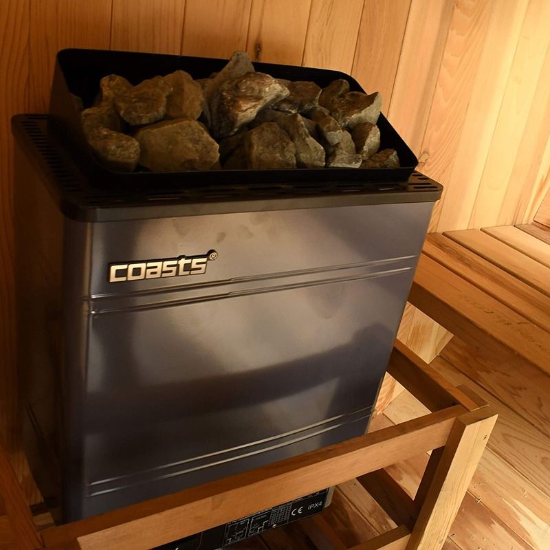 Chauffage de sauna moderne 6kW 240V SCAM 3 Contrôleur numérique Coque en tôle galvanisée Pour bain de spa sauna vapeur