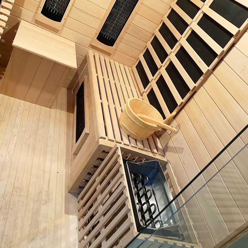 Sauna traditionnelle Sauna à vapeur traditionnelle Sauna intérieur en bois infrarouge Sauna sec traditionnel avec chauffage